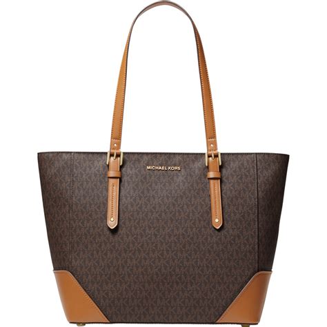 michael michael kors signature tote navy|michael kors black signature handbag.